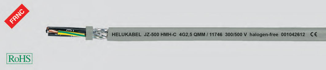 
гибкий кабель управления, без галогенов, негорящий, маслостойкий, 0,6/1кВ, экранированный, с маркировкой метража

