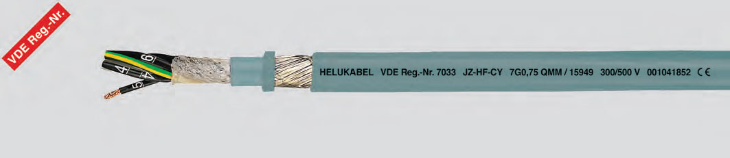 сверхгибкий экранированный кабель управления для цепей передачи энергии